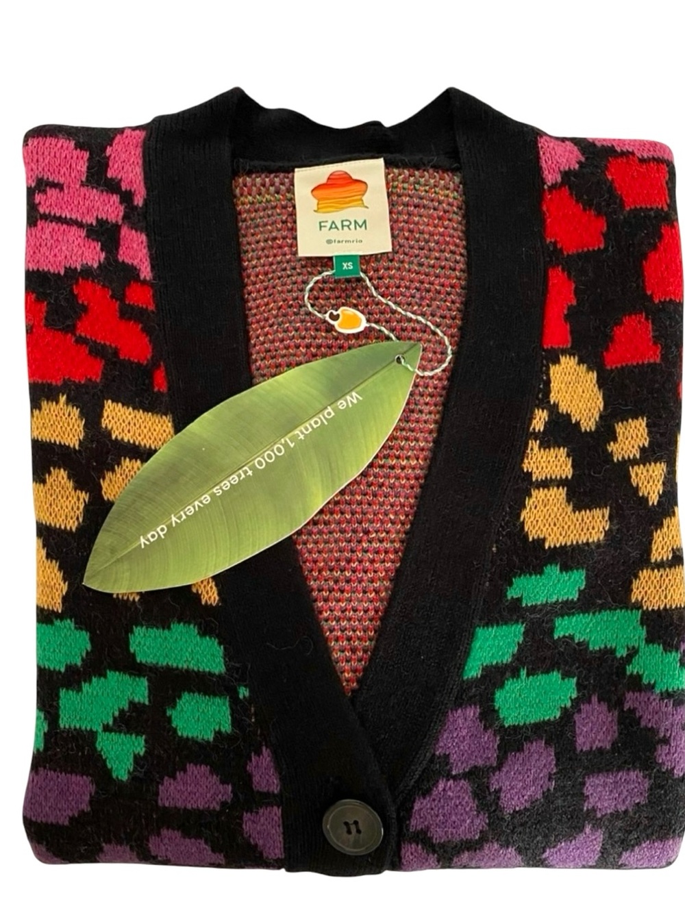 Farm Rio Rainbow Leopard Cardigan - Picture 4 of 12